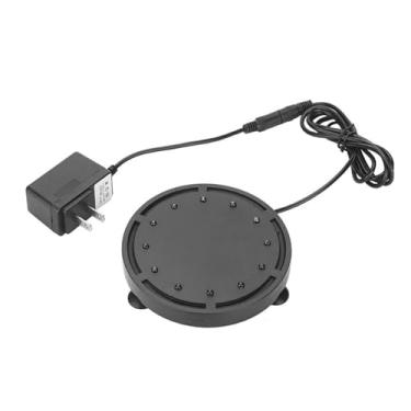 Imagem de Diydeg Bubbler de Tanques de Peixes, 2 Em 1 Aquário Redondo Bubbling Stone Disk Com 7 Cores Light Light Auto Color Mudança, Luz de Bolha de Ar do Aquário para o Oxigenação (Plugue nos EUA)