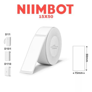 Imagem de 1 - Etiqueta Niimbot 15x50mm para D11 / D110 / D101 etiqueta a prova dagua a prova de risco e a prova de rasgo / 130 ETIQUETAS POR ROLO, COR BRANCA
