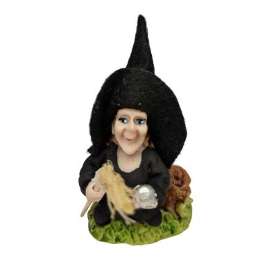 Imagem de Escultura Resina Bruxa Morgana Preta