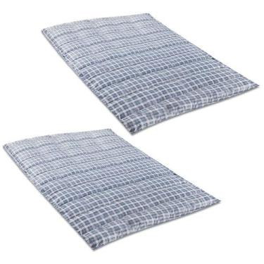 Imagem de Kit 2 Colchonetes Solteiro 190x60cm Camping Com Bolsa Para Transporte 