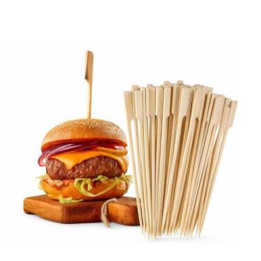Imagem de 400 Palitos Bambu 15cm Petisco Buffet Eventos Lanchonete - INOVEN, 200