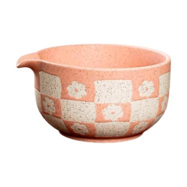 Imagem de Generic Tigela de chá Matcha de cerâmica Chawan, presente portátil para escritório e casa, acessórios para amigos/familiares, tigela de chá tradicional com, Rosa
