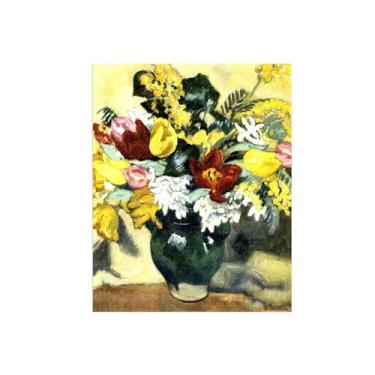 Imagem de Flores Pintura em tela Famosa Pintura Reprodução-Quadros para sala de estar-Mimosas 2-Pôster e impressões 80x95cm Sem Moldura