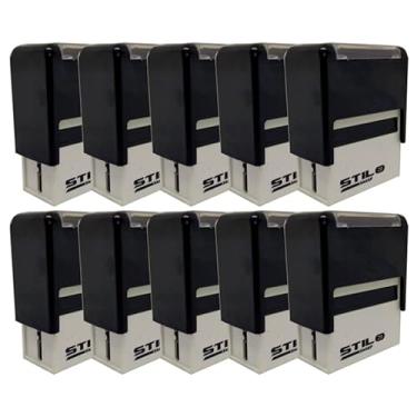 Imagem de 10 CARIMBOS AUTOMÁTICOS STILO 20 - PRETO | SO APARELHO