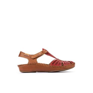 Imagem de PIKOLINOS Sandália feminina trançada Puerto Vallarta 655-0575, Coral, 5.5-6