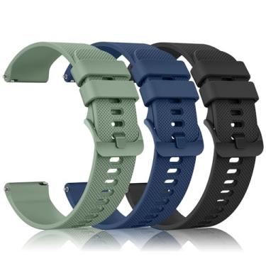 Imagem de Oumida Pulseira de silicone masculina Fossil Gen 6 para relógio, pacote com 3