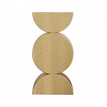 Imagem de Mesa lateral minimalista moderna minimalista sofá mesa lateral sala de estar canto quarto mesa de cabeceira café (ouro)