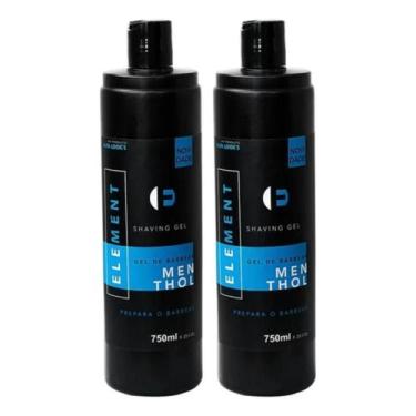 Imagem de Kit 2 Shaving Gel De Barbear Menthol Shave 750ml Element - Alfa Looks