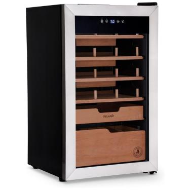 Imagem de Umidor para Charutos Elétrico com Capacidade para 500 Charutos, Prateleiras de Cedro Espanhol e Controle de Temperatura, 110V, Newair