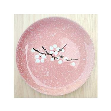 Imagem de Prato de serviço pratos de jantar florais de porcelana de 16,5 cm, prato redondo de salada de sobremesa, pratos de lanche, pratos de aperitivo adequados para família, festas e pratos de restaurante