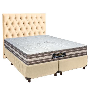 Imagem de Cama + Box Blindado E Colchão Molas Ensacadas Casal - Legriff Sankonfort + Cabeceira