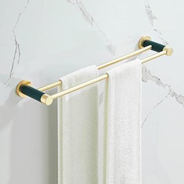 Imagem de Toalheiros, conjunto de ferragens de banheiro conjunto de acessórios de hardware de banheiro com barra de toalha, rack de lenços, prateleira, escova de vaso sanitário, tripé, kit de acessórios de