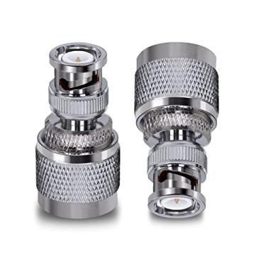 Imagem de TUOLNK BNC macho para UHF PL259 macho RF adaptador coaxial SO239 plugue macho para conector coaxial BNC macho para cabo de extensão 2 peças