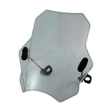 Imagem de predolo Substituição de para- de motocicleta à prova de vento universal fácil instalação profissional para guidão de 22 mm e 28 mm, Azul Claro