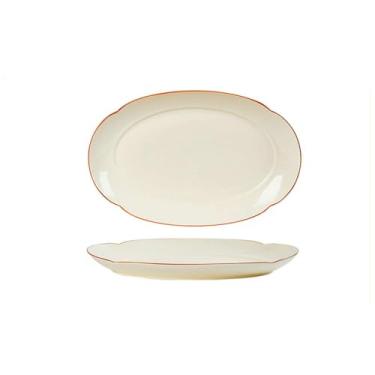 Imagem de Conjunto de pratos de cerâmica de cor sob o esmalte tigela de sopa de macarrão simples - prato de peixe de 33 cm