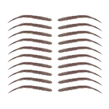 Imagem de Sobrancelhas bonitas | fácil aplicação | À prova d'água | 10 pares | Sobrancelhas temporárias de tatuagem: Simone (marrom escuro)