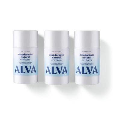Imagem de Kit Cristal Natural Alva: Trio 3 Desodorantes em Barra 55g 12 Horas de