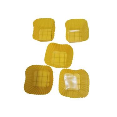 Imagem de Kit Forminhas De Cupcake/Muffin Em Silicone Quadrada 5pçs Laranja - Ge