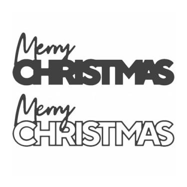 Imagem de Matrizes de Feliz Natal para fazer cartões, palavras de saudação, alfabetos, moldes de metal para artesanato em papel, faça você mesmo, scrapbook, artesanato, artesanato, scrapbook, álbum de fotos