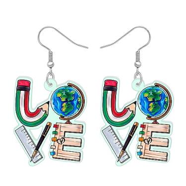 Imagem de Presentes de acrílico para professores, brincos de régua, joias para mulheres, estudantes, acessórios, pingentes, presentes, Medium, Acrílico, Sem pedra preciosa