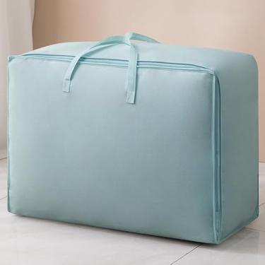 Imagem de Bolsa de armazenamento de tecido não tecido de capacidade extra grande - Nova bolsa de embalagem para roupas e colchas, azul claro