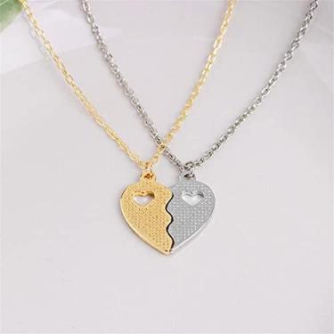 Imagem de Presentes de aniversário e Natal para melhores amigas Colares de Amizade para 2 Melhores Amigos Colar de Coração Combinando para Mulheres Amigas Presente
