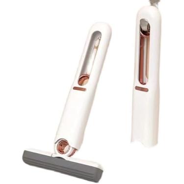Imagem de Mini esfregão de esponja, esfregão de esponja autoapertável, esfregão de limpeza, sistema de limpeza de uso úmido e seco para banheiro, cozinha, mesa, vidro, sala de estar, carro (2 cabeças de esponja