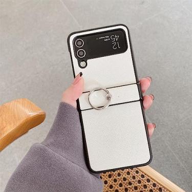 Imagem de Luxo Rhombus Black White Case Sólido com Suporte de Anel para Samsung Galaxy Z Flip 3 4 5G Z Flip3 Zflip3 Zflip4,b,para Z Flip 3