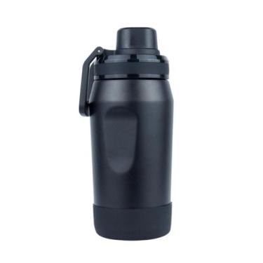 Imagem de Garrafa Térmica Inox 350ml Alça Articulada Tampa com Bico e Base Silic