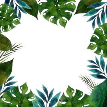 Imagem de Quadro Decorativo Watercolor de Plantas e Folhagens para Parede - Arte Moderna e Elegante 30x30cm