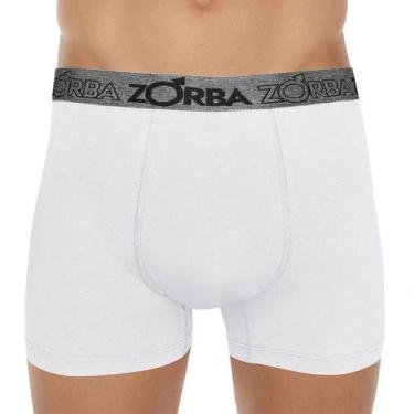 Imagem de Cueca Boxer Suporte Anatômico Zorba 667 Algodão, M, Branco