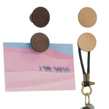 Imagem de Ganchos magnéticos resistentes para organização, ganchos de madeira versáteis e elegantes para pendurar ferramentas, cordas de mangueiras de jardim, utensílios de cozinha em armazéns, cruzeiros