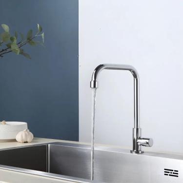 Imagem de Telca Torneira Cozinha Cromada Bancada 1/4 De Volta Água Fri