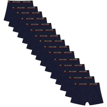 Imagem de Kit 15 Cuecas Masculinas Boxer Cotton Basic Huxter Azul, GG