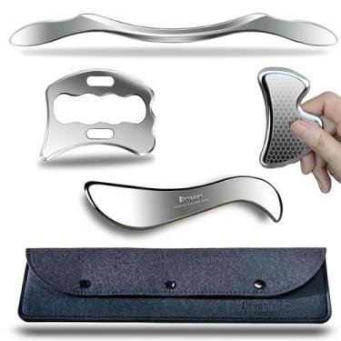Imagem de Ferramenta de massagem BYYDDIY em aço inoxidável Gua Sha Kit