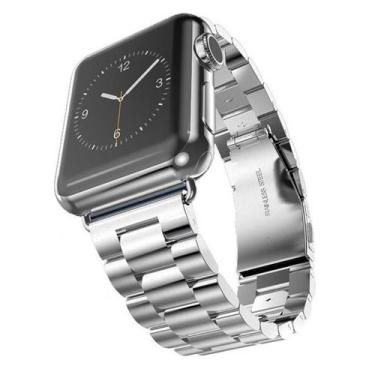 Imagem de Pulseira para Appele Waatch 42mnm 44mnm Classic Metal Prata - SWSTRAP