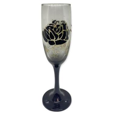 Imagem de Taça Pomba Gira Rosa Negra Cristal Super Luxo - Vidro - Bialluz Presen