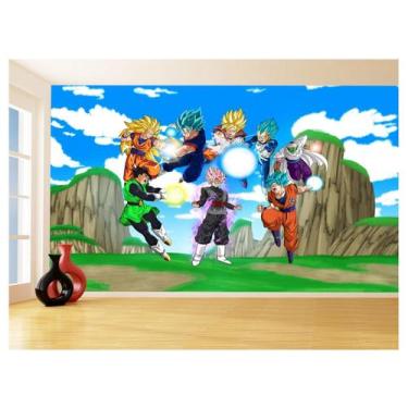 Imagem de Papel De Parede Dragon Ball Goku Vegeta Anime 3,5M Dbz482 - Você Decor
