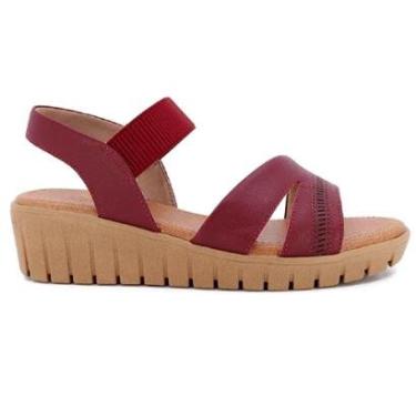 Imagem de Sandalia Usaflex Plataforma Anabela Detalhe Laser-Feminino