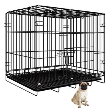 Imagem de Gaiola Pet Gato Cao Cachorro Filhote Canil Transporte Pet Shop Animal de Estimaçao Bandeja Removivel Seguro Resistente