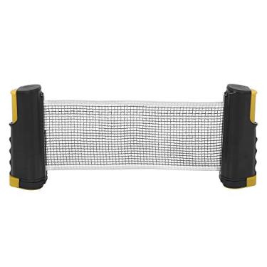 Imagem de Rede retrátil de tênis mesa Rack Portátil Plástico Poliéster Algodão Telescópico Ajustável Fácil Transportar Instalar Uso Duradouro Instalado Estavelmente Econômico em Força Mordida