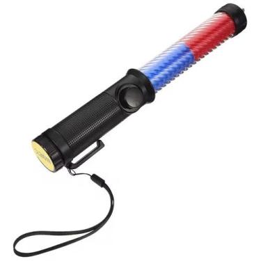 Imagem de Bastao Sinalizador Apito Lanterna Recarregavel Viario Duas Cores Trans