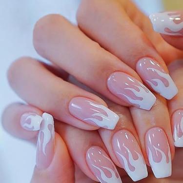 Imagem de Decoração de unhas, unhas postiças, cola de cobertura completa nas unhas, bastão de acrílico nas unhas para decoração de manicure feminina