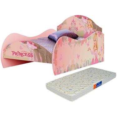 Imagem de Cama Princesa Rosa e Colchão Solteiro D20 Probel - Loja Tigo