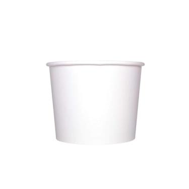 Imagem de ASTRA SIGNATURE Recipientes/copos/amostras de alimentos de papel frio ou quente - Ideal para sorvete, gelato, iogurte e lanches - branco, à prova de vazamento - 50 unidades (473 ml)