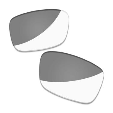 Imagem de LenzProse Lentes de reposição polarizadas de 1,5 mm para óculos de sol Oakley Si Det Cord OO9253 61 mm, antiarranhões, Claro a preto fotocromático não polarizado - 1,5 mm, 61mm