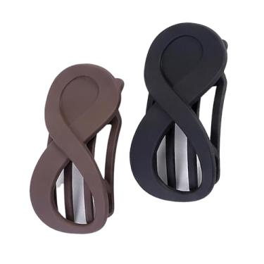 Imagem de Pacote com 2 grampos de cabelo, grampos de bico de pato grandes para corte e estilo, grampos de cabelo fortes e sem vincos para explosões, updos e cabelos grossos