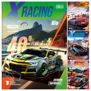 Imagem de Kit C/ 4 Caderno X-Racing TILIBRA Universitário BROCHURA - 48 Folhas