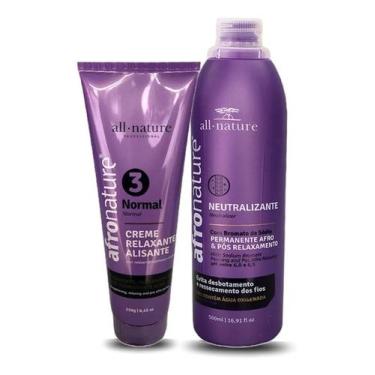 Imagem de Kit Afronature Creme Relaxamente/Alisante Normal 3 + Neutralizante All