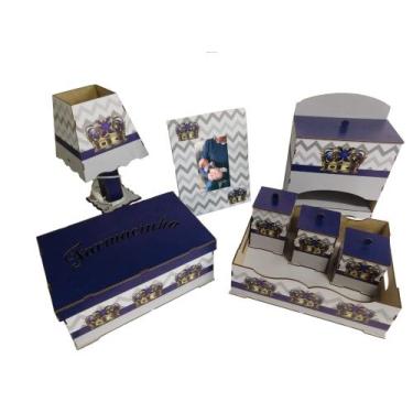 Imagem de Kit Bebe Quarto Menino Berço Maternidade Decorativo Nuvem - babykidsst